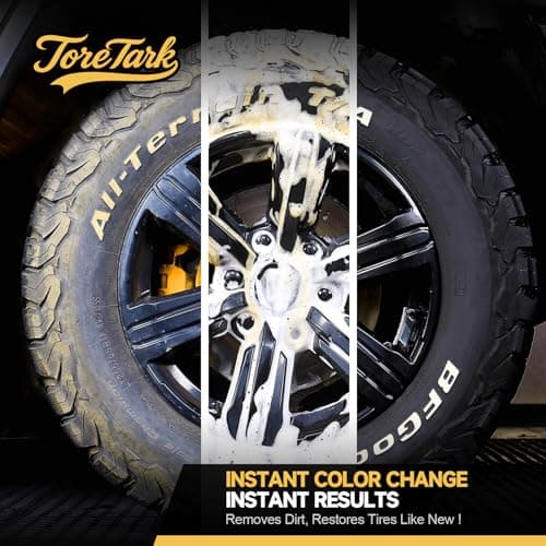 toretark Wheel Cleaner & Tire Cleaner & Rim Cleaner, Professional 3 in 1 Car Wash Iron Remover Cleaning Spray for Car Detailing Supplies 16 Fl Oz - Thumbnail 2