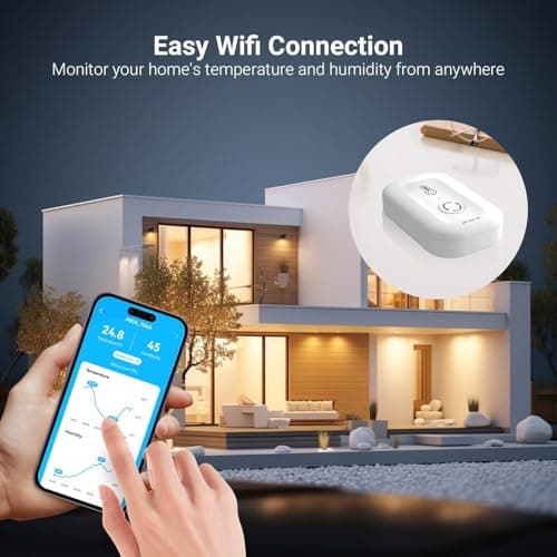 DAYBETTER Smart WiFi Thermometer Hygrometer, 2.4G Indoor Temperature Humidity Sensor with Real-Time App Alerts, Temperature Humidity Monitor for Home Nursery Greenhouse Pet 2 Pack - Thumbnail 5