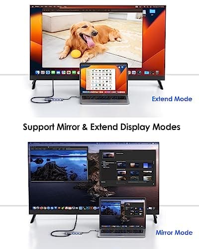LENTION USB C Hub with 4K HDMI, 3 USB 3.0, SD/Micro SD 3.0 Card Reader, Compatible 2025-2016 MacBook Pro, 2025-2018 Mac Air/Surface, Chromebook, iPhone15 or More, Stable Driver Adapter (Space Gray) - Thumbnail 5
