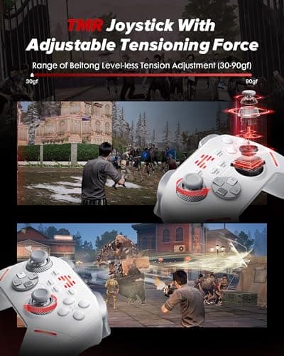 BEITONG KP40 Wireless Controller for PC, Switch/Switch 2, Android, TV, Steam Deck, Precision Adjustable TMR Joysticks, TMR Triggers, Optical Buttons Bluetooth & 2.4g Gamepad with 1000Hz Polling Rate - Thumbnail 2