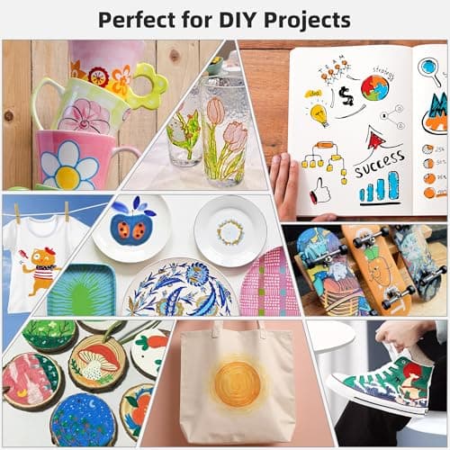 SMOOTHERPRO Acrylic Paint Markers, 24 Colors Dual Tip Acrylic Paint Pens for Wood, Canvas, Stone, Pumpkins, Rock Painting, Glass, Plastic, Ceramic, DIY Crafts Art Supplies - Thumbnail 5