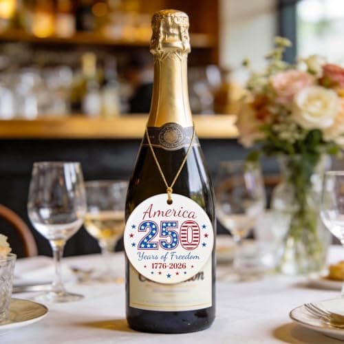 United States 250th Anniversary Ornament, Ceramic 1776 2026 Patriotic Decorations, America 250 Years of Freedom Commemorative Ornament Independence Gift - Thumbnail 5