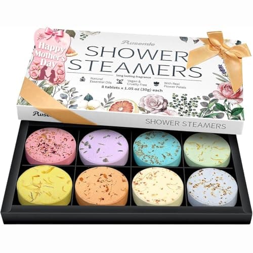 Shower Steamers Aromatherapy Birthday Gifts for Women - 8 Pcs Mothers Day Gifts for Mom Wife Daughter Grandma, Self Care with Natural Essential Oils Relaxation Home Spa Gift Set (Cream White) - Image 1
