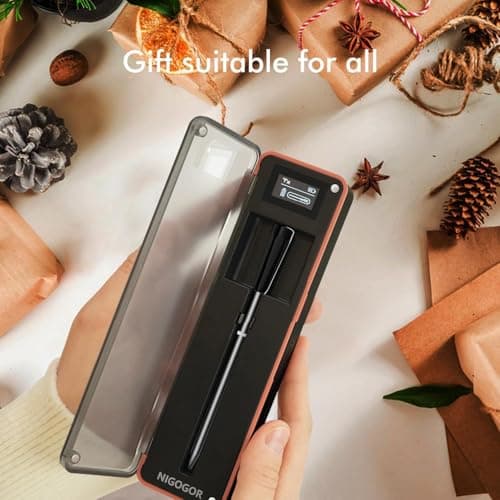 Smart Wireless Meat Thermometer with Thinnest Probe, Magnetic Bluetooth Food Thermometer, Remote Tracking and Real-Time Readings from Apps, for iOS and Android, for BBQ, Grill, Smoker - Thumbnail 2