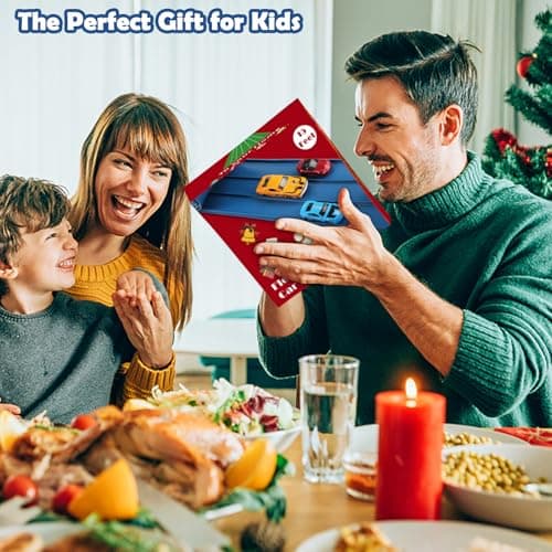 3-Lane Flexible Race Track for Kids 15ft Race Car Track Compatible with Diecast 1/64 Scale Cars, Flexible Car Track Race Ramp Toy with Strong Suction Cups - Thumbnail 4