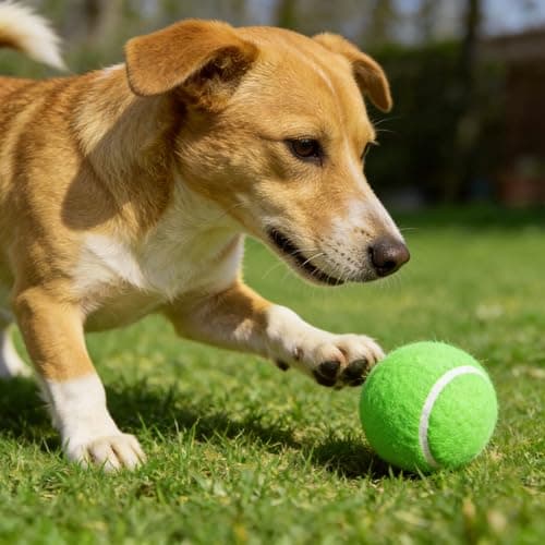 AQPU 3-Pack Tennis Ball Dog Toys with Squeaker, Interactive Fetch Play for Pets 40 lbs and Over ，Training Balls for Indoor & Outdoor Exercise, 3.28-inch (Green, 18PCS) - Thumbnail 4