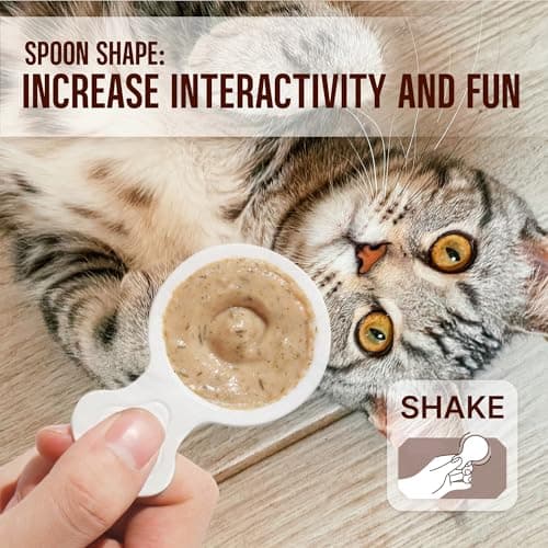 Petphabet Lickable Cat Treats Spoon, 36 Count Creamy Puree Kitten Treats Chicken & Wheat Grass Recipe, Functional Wet Paste Cat Snacks for Hairball Control, Grain-Free Kitty Treat with Vitamin Taurine - Thumbnail 6