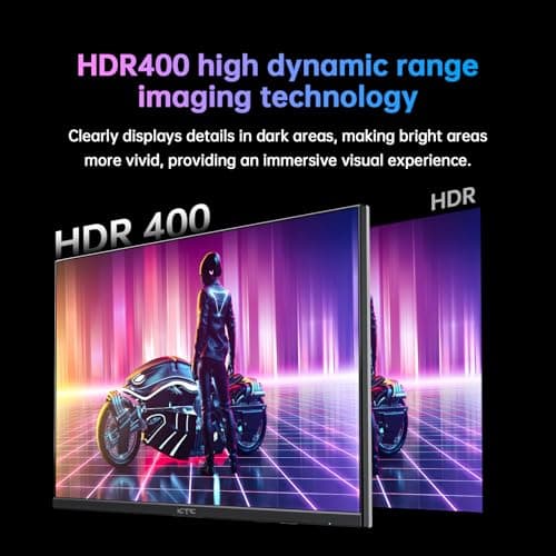 KTC 27 Inch 4K Gaming Monitor, UHD 3840x2160 160Hz Compute Monitor, Fast IPS Panel, Adaptive Sync, HDMI DisplayPort, HDR400, Height Pivot Swivel Tilt Adjustable Vertical Monitor, U27T6 - Thumbnail 4