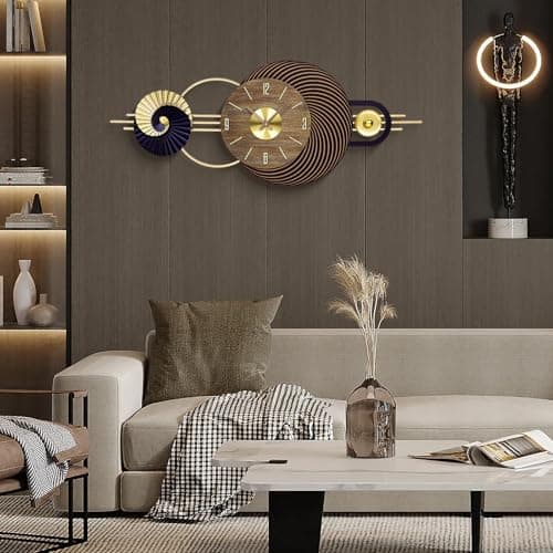 AXAORIRA 39x16 Inch Large Modern Wall Clock for Living Room Decor, Silent Non-Ticking Battery Operated Decorative Analog Clock for Bedroom, Kitchen, Office, Entryway, Housewarming Gift - Thumbnail 6