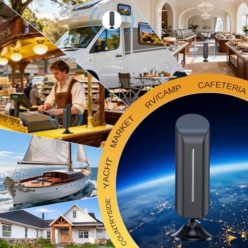 Indoor TV Antenna for Smart TV, Long Range HD Digital Antenna with Signal Booster, Supports 4K 1080p Local Channels, Easy Setup for Indoor Use - Thumbnail 6