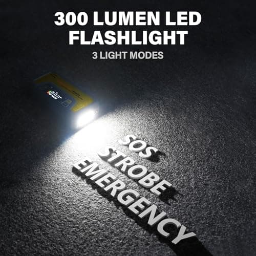 LOKITHOR JP400 Jump Starter with Air Compressor, 2500A 12V Portable Car Battery Booster Pack (8.5L Gas/6.5L Diesel) with ConnectMax Tech, 150PSI Tire Inflator, Auto-Shutoff & Dynamic Dwell (Yellow) - Thumbnail 6