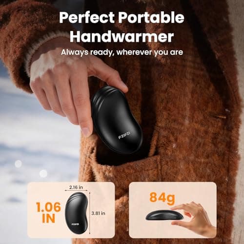 Hand Warmers Rechargeable, Electric Hand Warmers with Fidget Spinner, 2 Pack 6000mAh Reusable Charging Handwarmers, Magnetic Pocket Heater Gifts for Women, Men, Outdoor, Hunting, Fishing, Golf Camping - Thumbnail 5