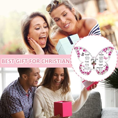 YXOTJHS Christian Gifts for Women, Butterfly Inspirational Gifts for Friends, Religious Spiritual Gifts for Her Mom Girl Coworker Sister, Birthday Gift for Women - Acrylic Plaque - Thumbnail 6