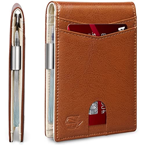 Zitahli Money Clip Wallets for Men,Slim Bifold Wallet 10-12 Cards, Mens Leather Wallet with ID Window,RFID Blocking Thin Minimalist Credit Card Holder,Gifts for Him - Image 1