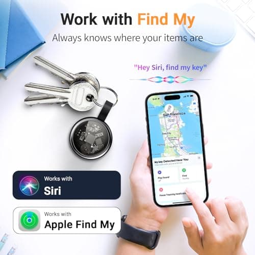 2026 New Air Tracker Tags-4 Pack Compatible with Apple Find My (iOS Only), Bluetooth Tracker Smart Tag Waterproof Key Finder Item Locator Worldwide Tracking for Keys, Wallet, Luggage, Pets - Thumbnail 4