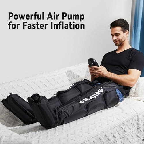 FIT KING Air Compression Recovery System,Dynamic Pressure for Circulation Improvement and Fast Recovery,Sequential Massage Boots for Athletes (Medium) - Thumbnail 3