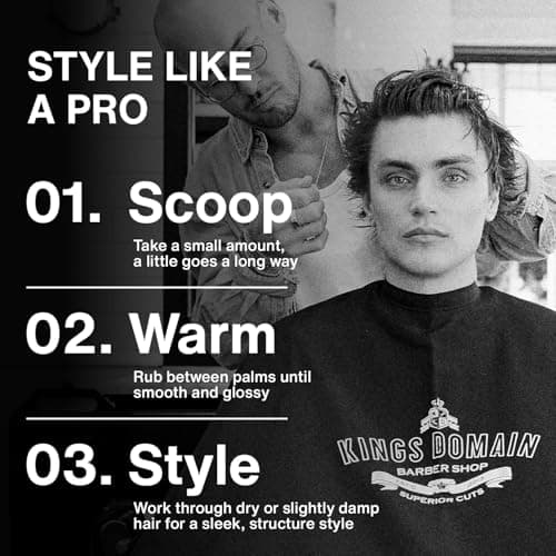 Kings Domain Melbourne Slick Pomade | Men's Hair Pomade | Medium to Strong Hold Shine | Smooth & Sleek Finish | 3oz Professional Grade - Thumbnail 5