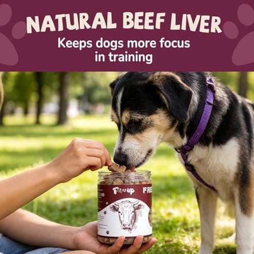 PAWUP Freeze-Dried Beef Liver Dog Treats, Single Ingredient, High Protein Dog Training Treats, Natural Beef Liver Food Topper for Dogs, 3.8 oz - Thumbnail 5