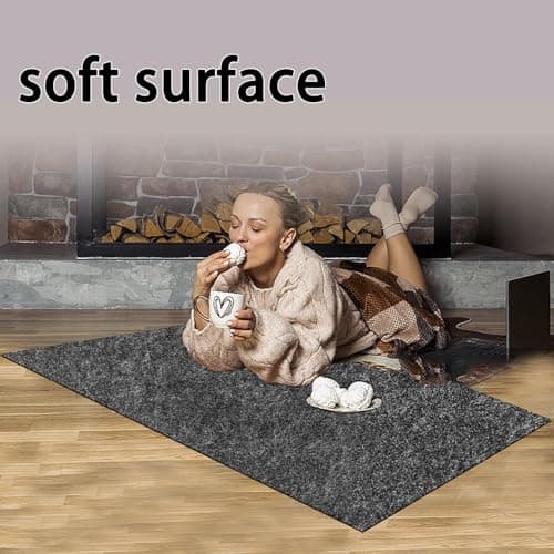 4x6FT Drum Mat with Non-Slip Grip Bottom Rug Woven Fabric Carpet Pad Ideal Gift for Drummers Noise Reduction Jazz Electric Set Accessories - Thumbnail 5