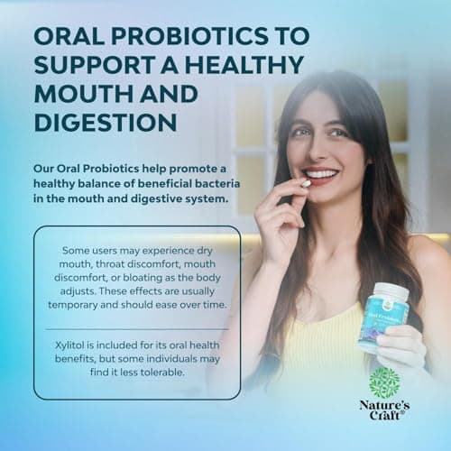 Oral Probiotics for Teeth and Gums - Minty Fresh BLIS K12 Oral Probiotics for Mouth Bad Breath Dry Mouth and Dental Health Support with 3 Billion CFU - Chewable Xylitol Lozenges Mint Flavor (60 Count) - Thumbnail 2