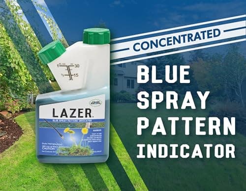 Liquid Harvest Lazer Blue Concentrated Spray Pattern Indicator 8 Ounces Perfect Weed Dye, Herbicide Fertilizer Marking Turf Mark and Marker - Thumbnail 3