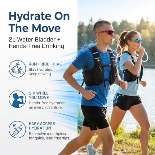 Cooling Vest for Men and Women, Reflective Running Hydration Backpack - Thumbnail 3