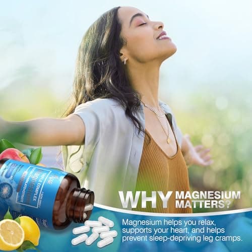 ASSR Triple Magnesium Complex – 300mg Magnesium Supplement with Glycinate, Malate & Citrate – Supports Relaxation, Muscle & Nerve Function – High Absorption, Vegan, Non-GMO, 120 Capsules - Thumbnail 6