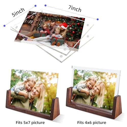 JUOIFIP Light Up Picture Frame 5x7 with Led Clor-Changing- Cute Photo Frame Gifts for Couple, Girl Friend or Family, Clear Acrylic Frames Fits Photos of 4 x 6 or 5 x 7 In (Horizontal) , Lovely Lamp Decor - Thumbnail 6