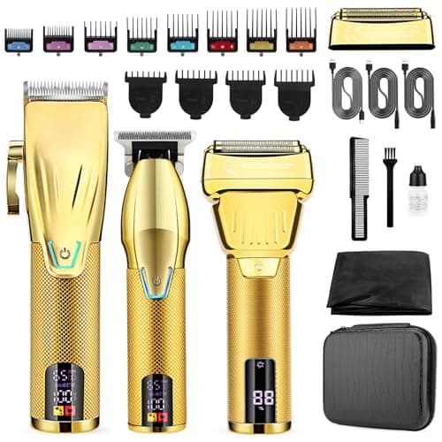 Hair Clippers for Men Professional, Cordless Beard Trimmer, 3 in 1 Clippers and Trimmers and Electric Razor Shaver Set with Bag, Mens Hair Clippers for Hair Cutting, Family, Barber