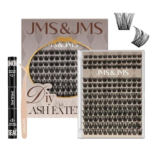 JMS&JMS Lash Clusters Kit Lash Extension Kit with Lash Bond and Seal Eyelash Applictor Lash Extension Kit for Beginner (MISS BELLA-8-18mix) - Image 1