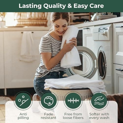HYPREST 100% Egyptian Cotton Sheets King Size - 18 Inch Deep Pocket King Sheets Sage Green, Luxury Soft & Crisp Bed Sheets Set, Oeko-TEX Certified, Durable Cooling Hotel Bedding, Sage Green - Thumbnail 6