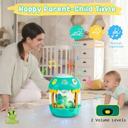 Baby Musical Light Up Toys for 6-12 12-18 Months, Tummy Time Toy - Thumbnail 2