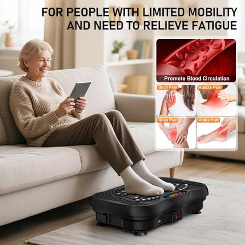 Vibration Plate Exercise Machine, 130 Levels Full Body Workout Vibrating Plate for Lymphatic Drainage Weight Loss, 450 Lbs Capacity Shake Fitness - Thumbnail 3