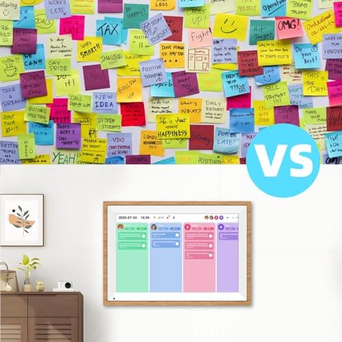 QUNUB 10.1 Inch Digital Calendar 2026 Chore Chart – Interactive Touchscreen Wall Planner, Smart Family Organizer for Family Schedules, Desktop and Wall Mountable, Woodgrain - Thumbnail 5