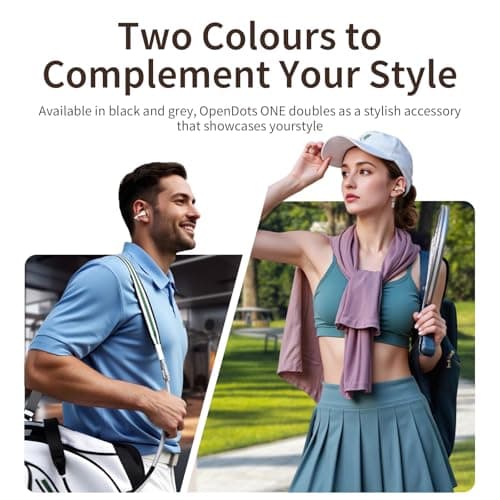 TANALAZ Open Ear Earbuds I5, Bluetooth 6.0 Headphones for Gym & Running, IPX5 Sweatproof, 36H Playtime, Secure Clip-On Fit for Work & Sports (5-Milky White) - Thumbnail 6
