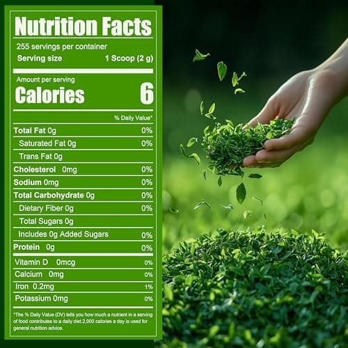 Organic Matcha Powder, 18 oz | Natural Drinks Pure Tea Powder | Organic Certification & Non-GMO | for Matcha Latte, Smoothies, Baking, and Beverage Preparation | Gluten-Free & Vegan - Thumbnail 2