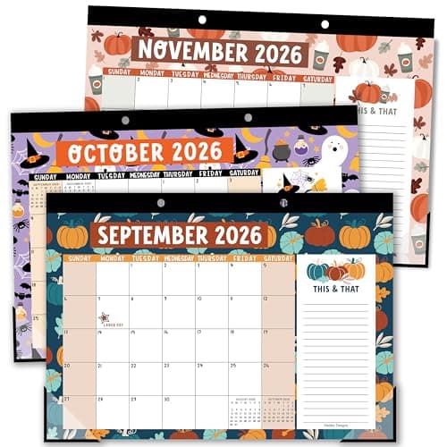 Hadley Designs Large Desk Calendar 2026-2027 - Desktop Calendar 2026, 18-Month Desk Calendars for Home, Office & Classroom, Cute Colorful Classroom Must Haves, Gifts for Coworkers, Teachers & Students - Image 1