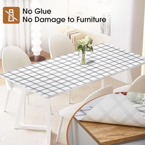 Beautysaid Shelf and Drawer Liner for Kitchen Cabinet, Non Adhesive Non Slip Shelf Paper Waterproof Washable Thickened for Dresser Pantry Shelve Bathroom Protector Liner(Plaid,12 in x 10 FT) - Thumbnail 5