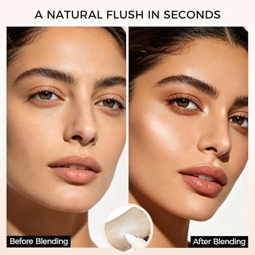 Exmiloo Multi-Use Cream Highlighter Stick for Face, Pearly Ivory Glow - Thumbnail 4