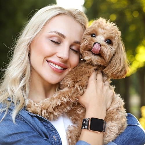 XSMDAJDTXZ 2 Pack Stretchy Solo Loop Compatible with Apple Watch Band 40mm 41mm 44mm 45mm 46mm 49mm 38mm 42mm Women Men, Sport Nylon Elastic Straps Braided Wristbands for iphone Watch Series 11 10 9 8 7 6 5 4 3 Ultra SE (caidog/dog, 38mm/40mm/41mm/42mm(Series 10)) - Thumbnail 6