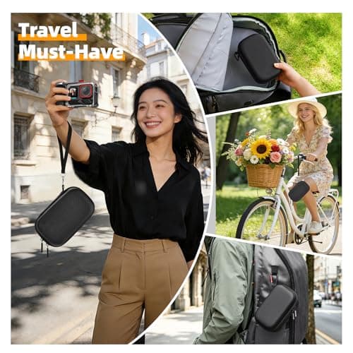 BRDRC Carrying Case for Insta360 Ace Pro 2/Ace Pro Xplore Bundle Kit, Portable Small Storage Bag Hard Shell Battery Travel Case with Wrist Strap Carabiner Insta 360 Ace Pro 2/Ace Pro Accessoires - Thumbnail 4