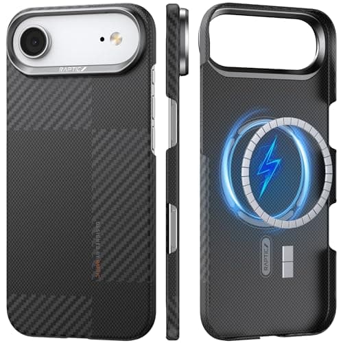 RAPTIC 2025 for iPhone Air 6.5 inch, Compatible with MagSafe, Non-Slip & Ultra Slim Light Case for iPhone Air with Caseless Feeling, 1500D Aramid Fiber Textures, [Tactile Woven-Mondrian] - Image 1