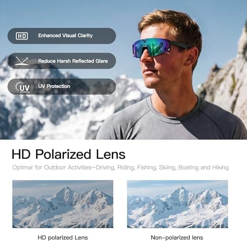 Sport AI Smart Glasses with Camera and EIS Stabilization, Bluetooth 8MP HD Camera 1200P Video Recording, AI Voice Assistant Photo Recognition, Real-Time Translation, Polarized Lenses Sunglasses - Thumbnail 4