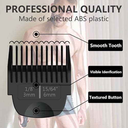4 Pack Guards for Manscaped Lawn Mower 4.0 - Adjustable Lawnmower 4.0 Trimmer Guards with Organizer, Waterproof Guide Comb Replacement for Manscaped 4.0 Attachments, Cutting Lengths from 1/8" to 1/2" - Thumbnail 5