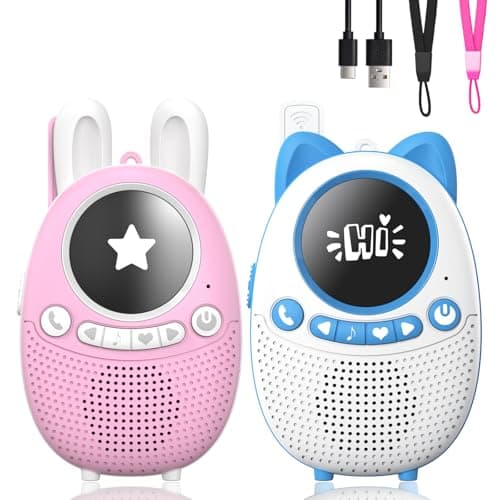 Kids Walkie Talkies for 3-12 Year Old Boys & Girls - Gaswei Rechargeable Walkie Talkies with 3 Channels, 1000ft Range, Lanyard & Clip - Perfect Christmas Birthday Gifts (2 Pack) - Image 1