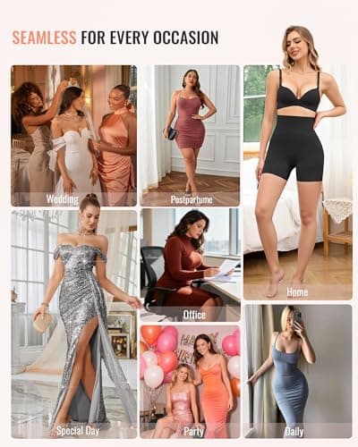 ForeverShaper Shapewear for Women Tummy Control Shorts High Waist Body Shaper Thigh Slimmer Butt Lifting Stomach Shapewear Shorts Under Dress Girdle - Thumbnail 5