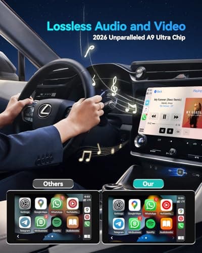 2026 Ultra Mini Wireless Carplay Adapter for iPhone & Android Auto, USB for Apple Car Play Dongle Plug & Play for iOS 10+ & Android 10+, Auto-Reconnect, Stable & No Lag - Thumbnail 5