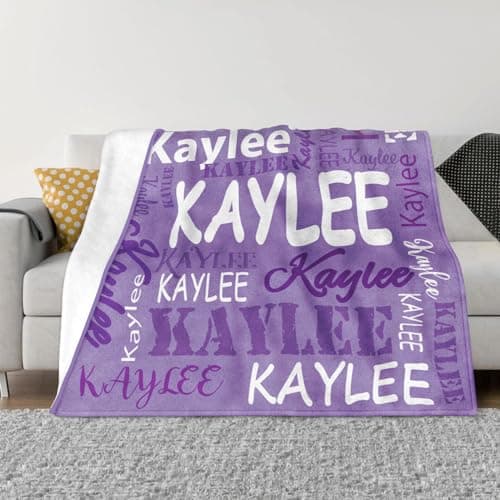 Corissy Ships Next Day, Personalized Blankets and Throws Custom Blanket with Name Customized Flannel Blanket for Kids Christmas Blanket Gifts for Teen Girls Boys - Thumbnail 5