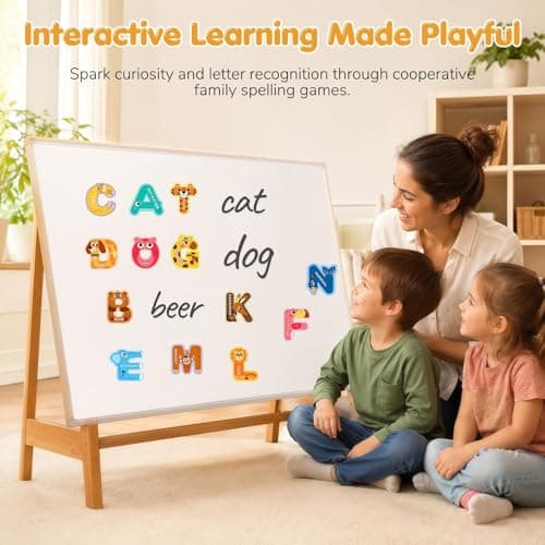 Magnetic Letters, 26 Uppercase Alphabet Magnets Fridge Magnets for Toddlers & Kids ABC Magnets for Fridge & Whiteboard, Letter Recognition & Early Spelling Learning Toys - Thumbnail 6