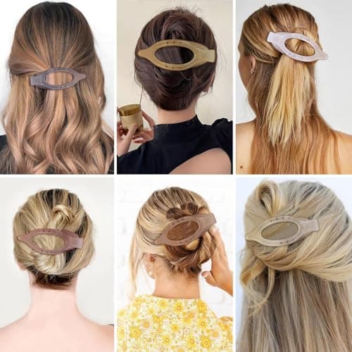 CHANDAT Flat Hair Clip 6 pcs Lay Down Claw Clips Hair Accessories for Women -Ice Cream - Thumbnail 6